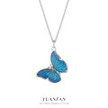 wholesale S925 Sterling Silver Butterfly Necklace Women'sIns-0-0