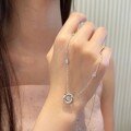 wholesale S925 Silver Same as Fan's Family Mobius Loop Design Minimalist and Luxe High-End Three-Second Heartbeat Necklace Collarbone Chain-0-0