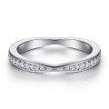 wholesale 925 Sterling Silver Full Eternity Band Women's Ring Full Diamond Silver JewelryHot Selling Fashion Elegant Rings-0-0