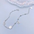 wholesale S925 Sterling Silver Maker's Bestseller Round Bead Wealth-Attracting Diamond-Inlaid Blessing Bracelet, Fashionable Minimalist Niche Design Gift for Women-0-2