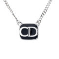 wholesale S925 Sterling Silver Retro-Design Versatile Drip Glitter Letter CD Pendant Interlocking Chain Hip Hop Trend Necklace-0-4
