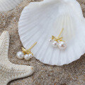 wholesale 14K Gold, 925 Sterling Silver Moon-shaped Natural Baroque Pearl Fashion Earrings Factory Direct-0-1