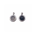 wholesale S925 Silver Maker Fashion Double-sided Black White Agate Round Pendant Korean-style Niche Design High-end Gift for Best Friend Jewelry-0-4