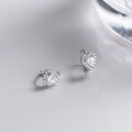 wholesale S925 Sterling Silver Fresh and Sweet Ins Style Small and Exquisite Design Delicate Full Diamond Heart-shaped Ear Clasp M06214-0-2
