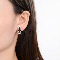 wholesale S925 Sterling Silver Floral Design Natural Topaz and Garnet Gemstone Ear Studs Women Cross-Border-0-3