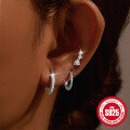 wholesale S925 Sterling Silver Classic Hoop Earrings Set for Women, High-EndINS。-0-3