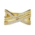 wholesale S925 silver new style three-row diamond twisted full zirconia inlaid ring, fashionable and unique for women-0-4