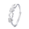 wholesale S925 Sterling Silver Korean-style Hollow Heart Ring, Exquisite and Versatile Openable Design for Women-0-4