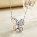 wholesale S925 Silver Zircon Butterfly Necklace for Women, High-End Sense Foreign Trade Hot Seller Brand Jewelry-0-1