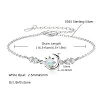 Sterling Silver Bracelet with Round Emerald-Like Gemstone, Vintage Style Clearance with Free Shipping-Style O [Clearance Sale with Free Shipping]  925 Silver