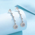 wholesale S925 Sterling Silver Moissanite Earrings, Fashionable and Versatile, Simple Urban Stylish High-End Layered Holiday Gift for Girlfriend-0-2