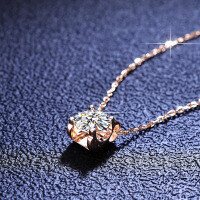 Rhodium-Plated 925 Sterling Silver Moissanite Bull Pendant Necklace-1-carat moissanite, D color (with chain)  925 silver