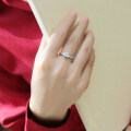 925 Silver Moissanite Square Ring Cross-border Wholesale Design-0-1