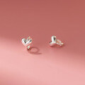 wholesale S925 Sterling Silver Fresh, Sweet, and Lovely Style Exquisite Minimalist Small Heart Ear Studs M05613-0-0