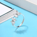 wholesale S925 Sterling Silver Cloud-Pull Jewelry Open-Ended Diamond Ring, Korean Style Elegant Little Luxury Fashion Rings Manufacturer-0-3