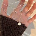 wholesale S925 Sterling Silver Korean Style Shell Pearl Necklace for Women, Minimalist and Unique Design, Small Luxury Collarbone Chain-0-5