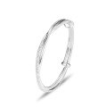 wholesale 999 Solid Silver Möbius Ring Bracelet for Women, Young Style Full Silver Bangle Starry Sky Bracelet-0-4