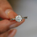 S925 Sterling Silver Classic Six-Claw Moissanite Ring, Cross-Border Bestseller-0-2