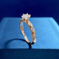 wholesale S925 Silver New Classic 50-Point Diamond Ring for Women, Simple and Fashionable-0-2