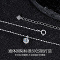 S925 Sterling Silver 05ct Moissanite Simple and Elegant Starry Necklace-0-0