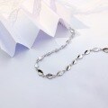 wholesale S925 Sterling Silver Minimalist Bracelet for Women, Small Niche Design, Gift for Girlfriend on Qixi Festival, Plain Silver Jewelry-0-1