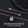 S925 Silver Moissanite Snowflake Necklace, 2025 Ferris Wheel Valentine's Day Gift for Girlfriend-0-0