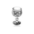 wholesale 999 Pure Silver New Chinese Style Eight Auspicious Patterns Liquor Cup, High-Stemmed Home Drinking Glass, Silverware Toast Goblet-0-4