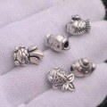 wholesale Metal 999 Silver Koi Spacer Beads Goldfish Ingot Fish Loose Beads Ornament String Beads Hand Knitted Accessories DIY Fittings-0-2