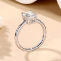 wholesale S925 sterling silver plated with 18K gold cross-border best-selling 2-carat emerald-cut moissanite ring and fancy-shaped moissanite jewelry-0-2