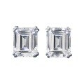wholesale S925 silver jewelry, high-carbon simulated white diamond, 8*10mm rectangular diamond stud earrings for women, cross-border ear accessories-0-4