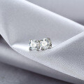 wholesale Sterling Silver Designer Moissanite Earrings for Women, Small and Unique 1 Carat Bullhead Ear Bone Stud, Ultra-Sparkling Diamond-like Earrings, Versatile-0-4