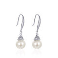 wholesale S925 Sterling Silver Korean Internet Celebrity Same Style Pearl Earrings, Simple and Elegant Diamond-Encrusted Shell Pearl Earrings for Women Wholesale-0-4