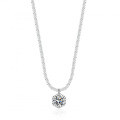 S925 Sterling Silver Moissanite Iridescent Rapeseed Chain Necklace-0-2