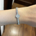 925 Silver Full Moissanite Four-Leaf Clover Bracelet, Women's Minimalist Luxury Design-0-2