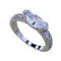 wholesale S925 Sterling Silver 5*10 Marquise Diamond Inlaid High-End Lace Luxe Setting Fashion Ring for Women, Advanced Live Streaming-0-4