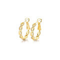 wholesale S925 Sterling Silver Exaggerated Fashion Bohemian Zircon Micro-Inlaid Braided Hoop Earrings for Amazon-0-5