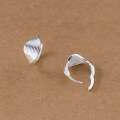 wholesale S925 Sterling Silver Fresh and Sweet Ins Style Niche Design Geometric Texture Twist Ear Clasp M06028-0-4