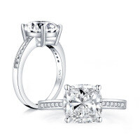 wholesale S925 Sterling Silver Cocktail CZ Ring Light Luxury Engagement Wedding Ring for Women-[Clearance Free Shipping] V Style US Size 6.5