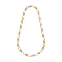 wholesale 925 Silver Plated Moissanite Paperclip Layering Necklace for Women Versatile Fall and Winter Fashion Chain-Silver with zircon and platinum 45CM