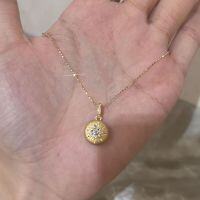 wholesale S925 Sterling Silver Vintage Woven Textured Engraved Starry Sparkling Beaded Necklace for Women, Luxury Advanced Sense Collarbone Chain Boo Boo Style-Gold 925 silver