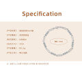 S925 Sterling Silver 1ct Moissanite Tennis Bracelet, Light Luxury Paperclip Design-0-6