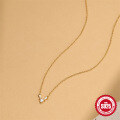 wholesale S925 silver irregular diamond-encrusted heart necklace for women,, elegant and versatile-0-3