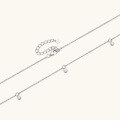wholesale 925 Sterling Silver Korean Minimalist Design Moissanite Necklace for Women, Fashion Trendy Versatile Collarbone Chain Does Not Fade-0-2