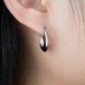 wholesale 925 Sterling Silver Geometric Minimalist U-Shaped Ear Clips for Women, French Luxury High-End Sense, Personality Understated Style, Plain Hoop Earrings-0-3