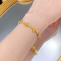 wholesale Metal: S925 Sterling Silver Gold Plated Adjustable Delicate Vintage Royal Style Filigree Gold Iris Bracelet-0-3
