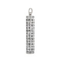 wholesale Metal S990 pure silver ethnic style heavy-duty cylindrical six-syllable mantra Prajna Heart Sutra Gau box DIY pendant-0-4