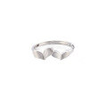 wholesale S925 Sterling Silver Iridescent Heart Open Ring for Women, Light Luxury, Niche Design, High-End Trendy Minimalist Band Wholesale-0-4