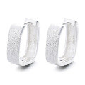 wholesale S925 Sterling Silver Minimalist Brushed Matte U-Shaped Ear Clasp Fashion Commuting Light Luxury Design Elegant Earrings-0-4