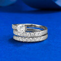 wholesale S925 Sterling Silver Zircon Inlaid Serpentine Multi-Layer Spiral Twisted Ring Live Cross-Border-0-1