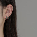 wholesale S925 Sterling Silver Circular Ear Clasp Summer High-End Minimalist Style Women's Earrings M03658-0-2